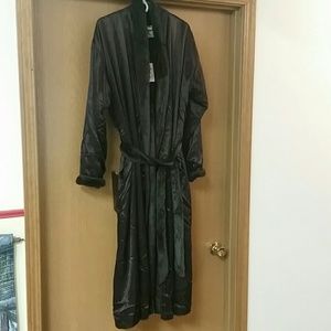 Giraffe at Home Satin and Luxe Faux Fur Robe